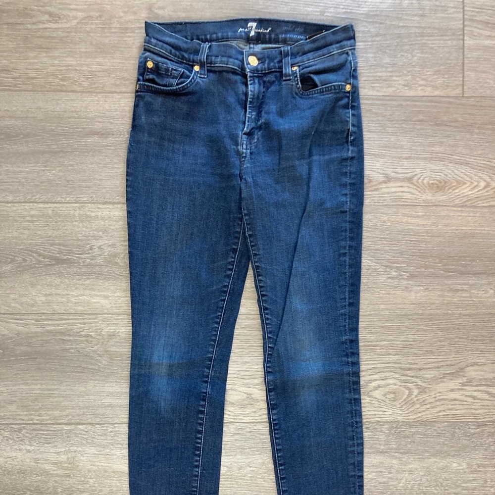 7 for all mankind midrise Roxanne skinny jeans size 28